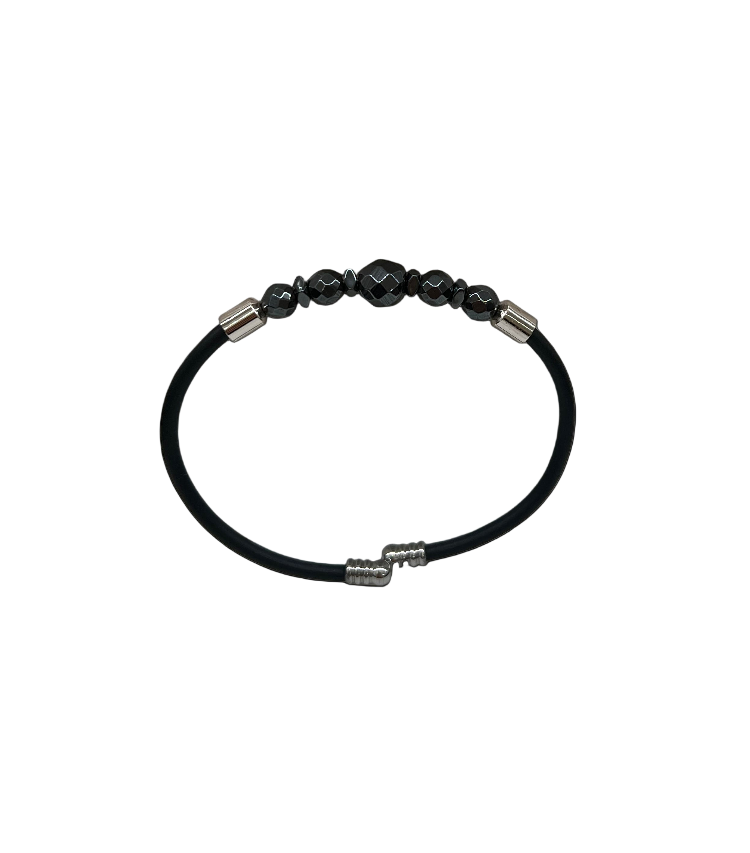 Armband mit facettierten Hämatit-Perlen