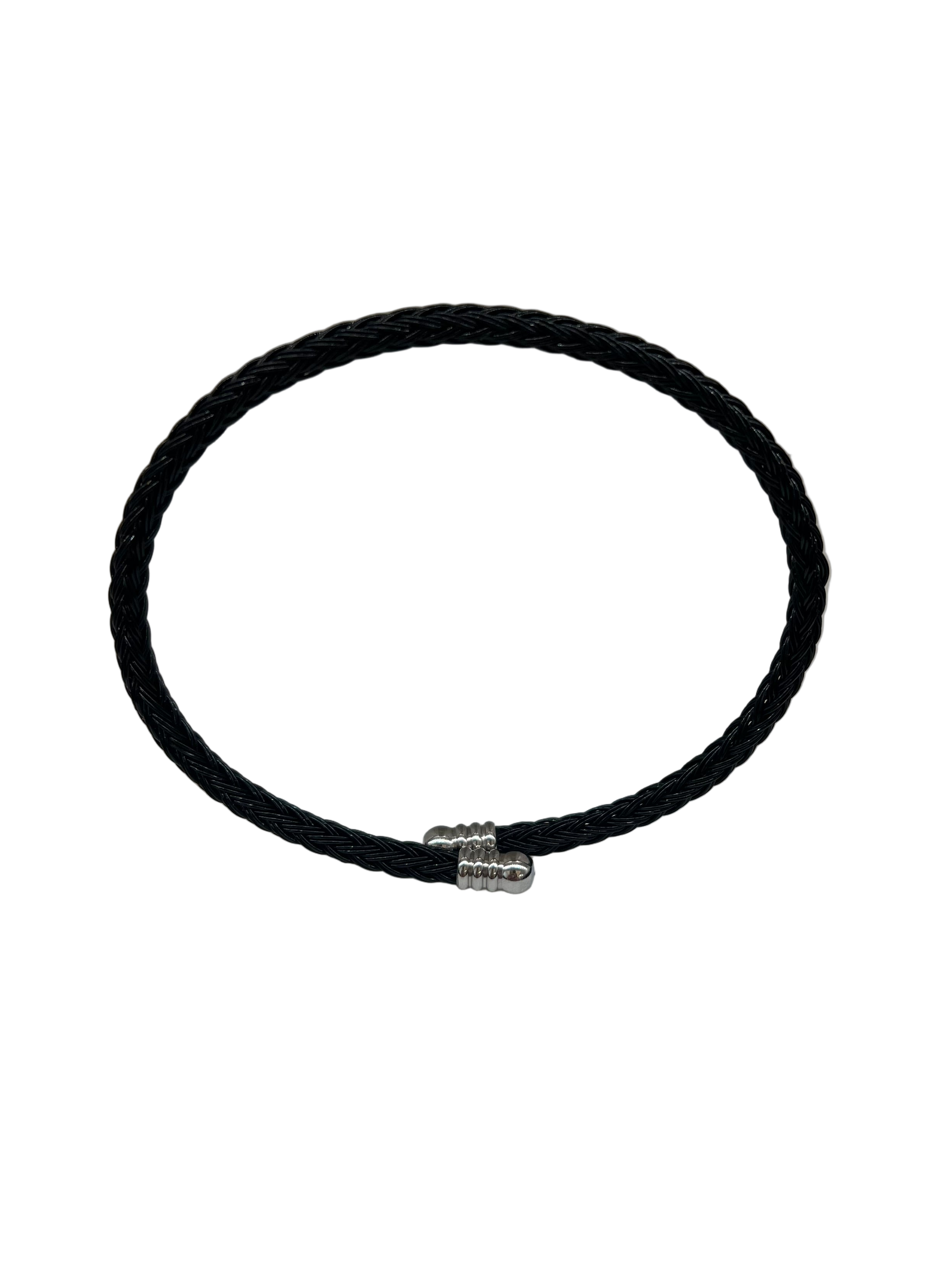 Geflochtenes Armband in Schwarz