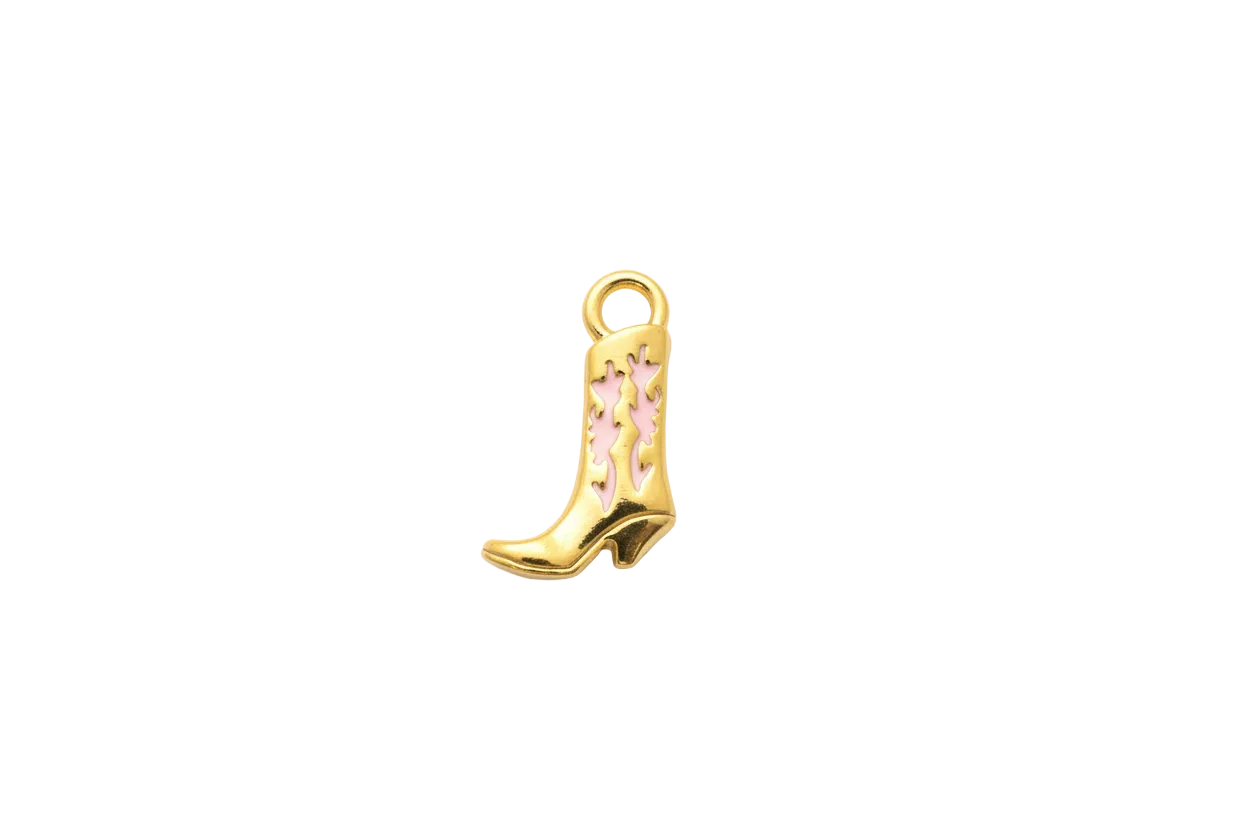 Stiefel Charm mit rosa Details