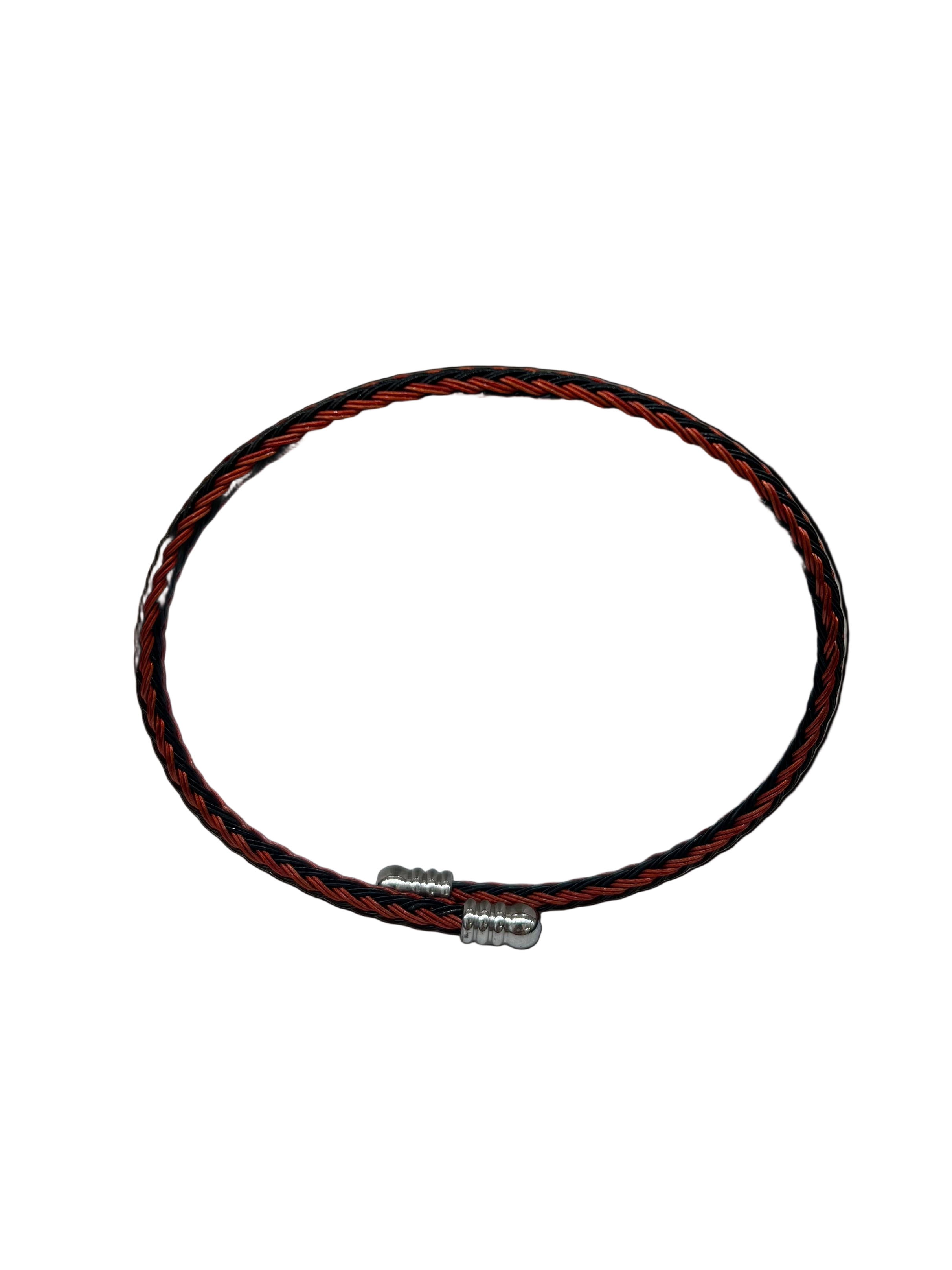 Geflochtenes Armband in Rot-Schwarz