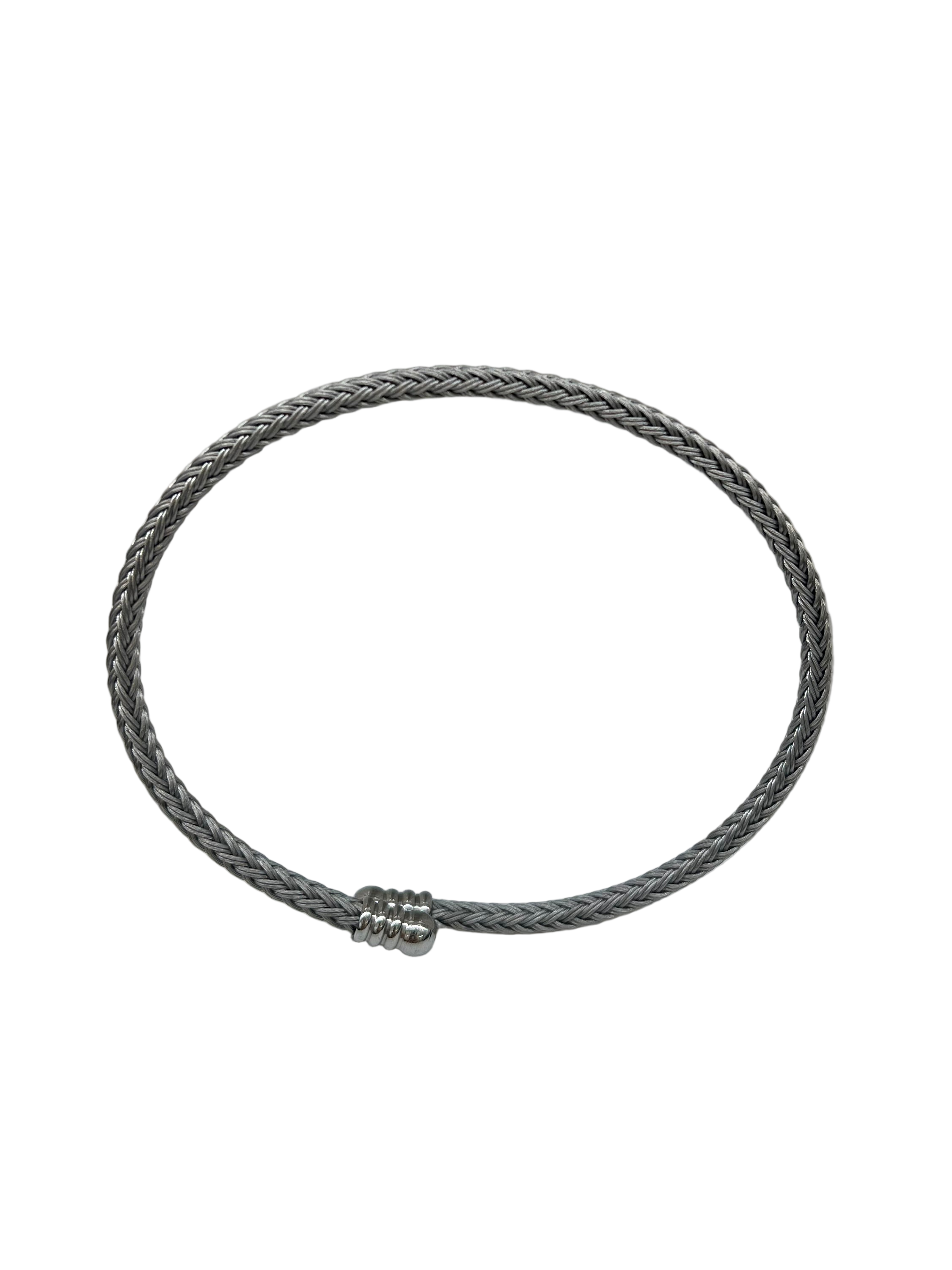 Geflochtenes silbernes Armband