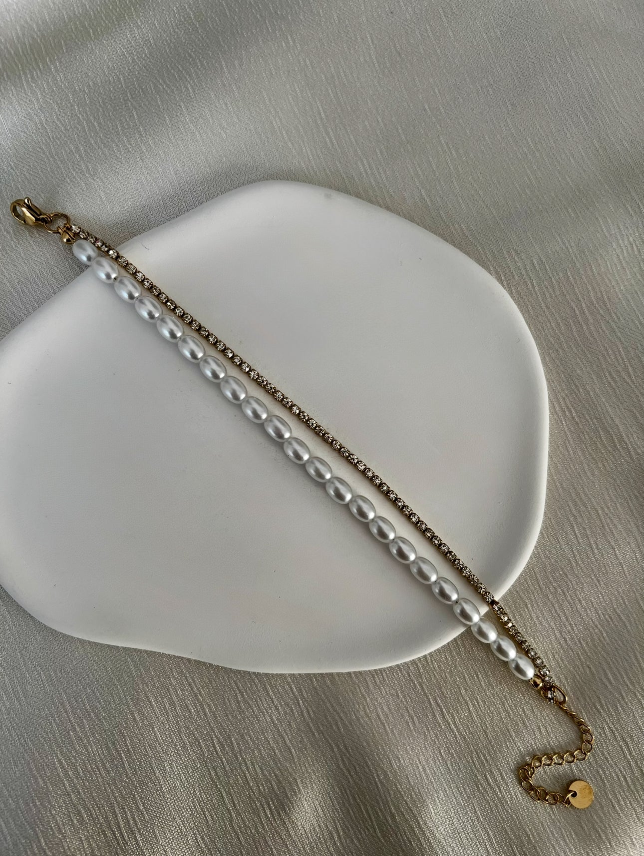 Tennis Pearl Armband| 316L