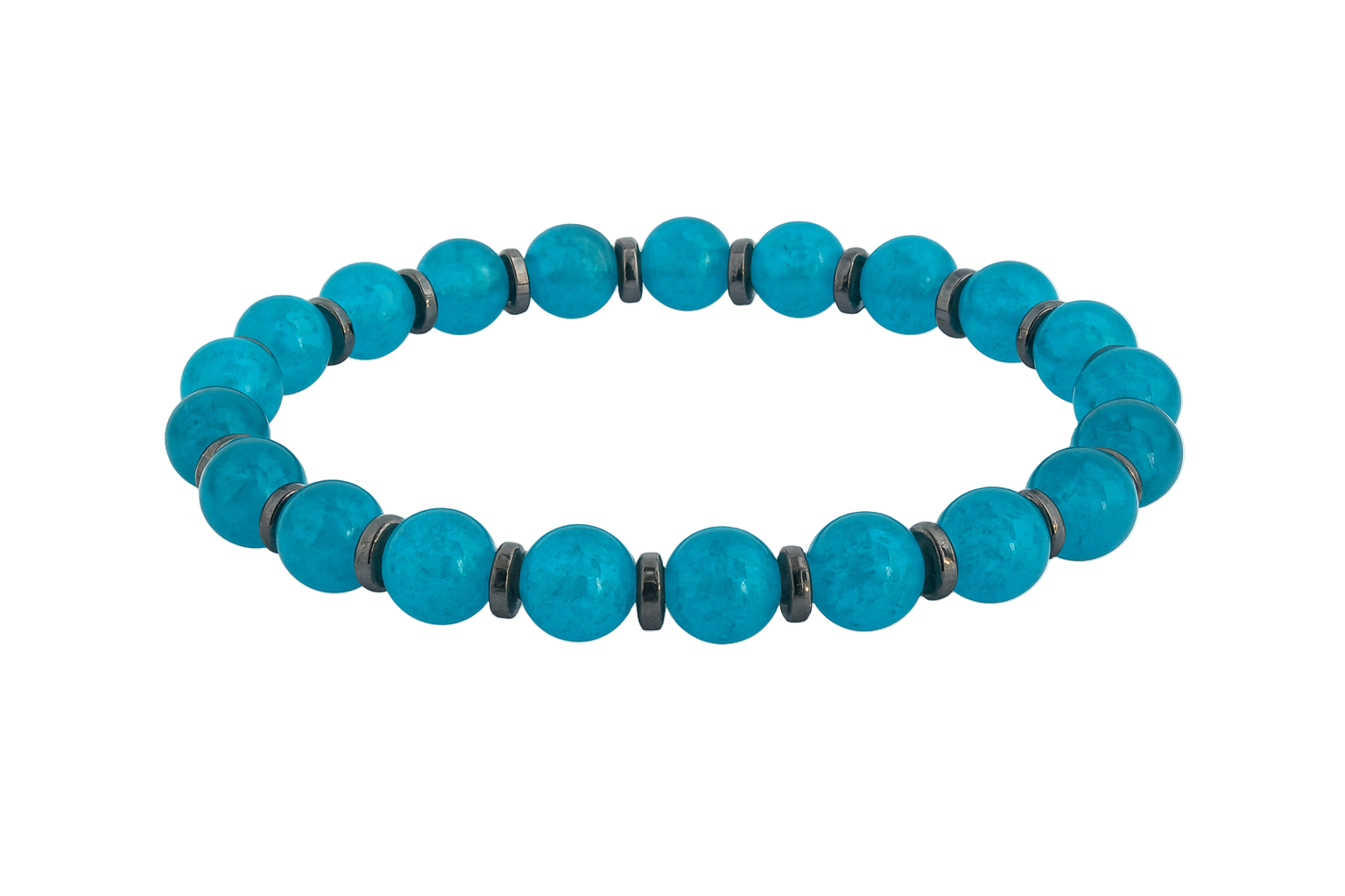 Blauer Achat & Hämatit – Armband der Ruhe