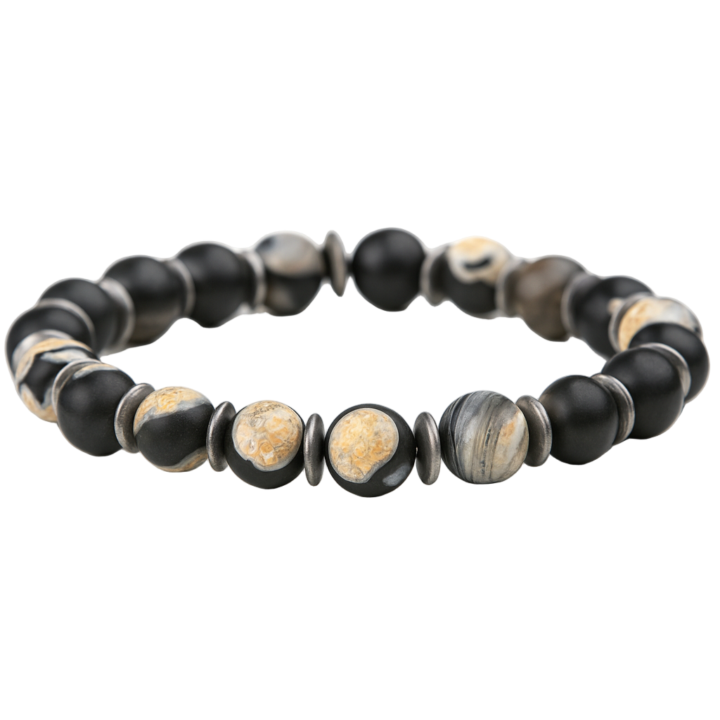 Jaspis & Hämatit – Armband der Stärke