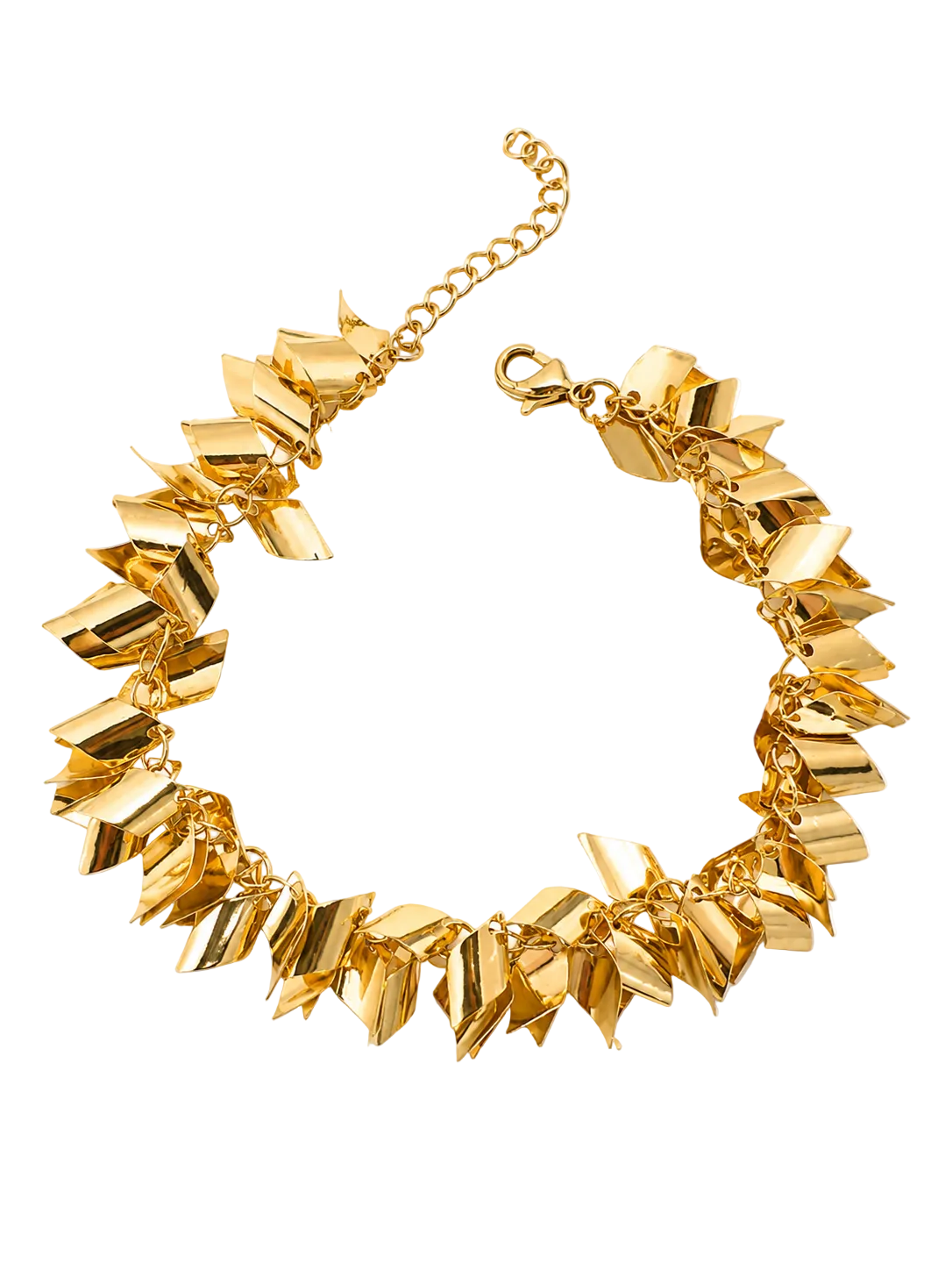 Golden Leaf Statement Bracelet
