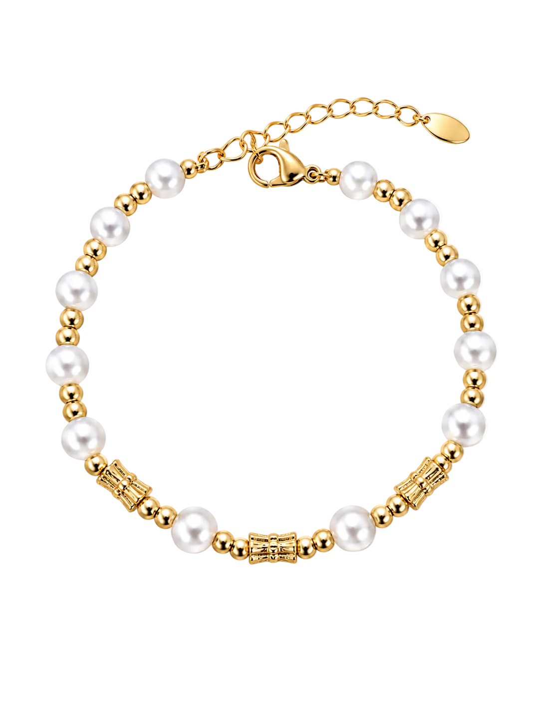Golden Bow Pearl Bracelet