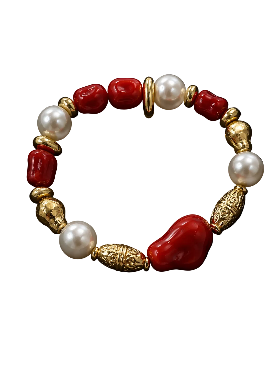 Ruby Pearl Armband