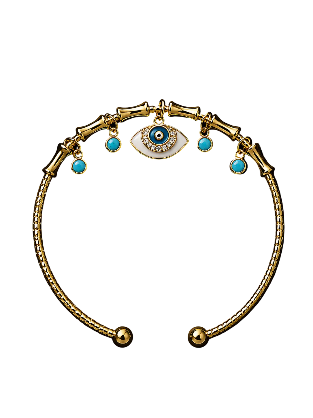Evil Eye Charm Armreif
