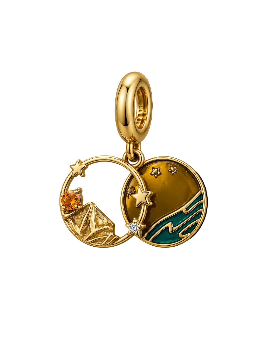 Goldene Nacht Charm