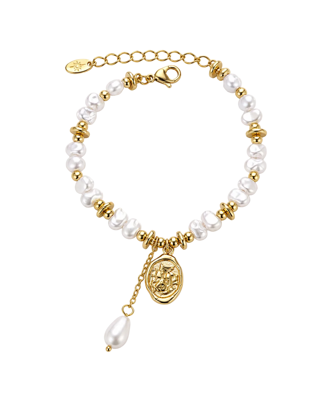 Vintage Pearl Drop Bracelet