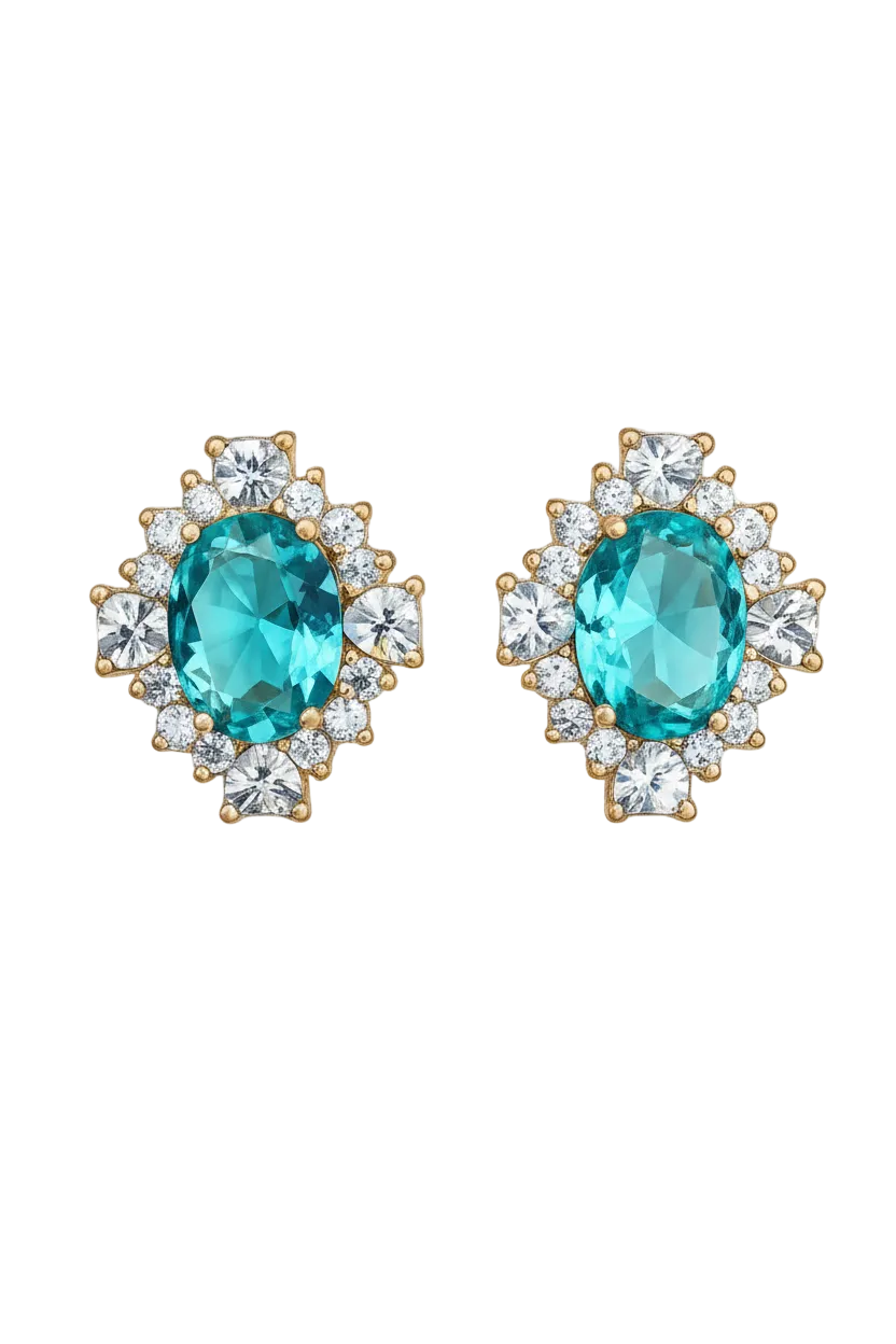 Türkis Vintage Glam Stecker