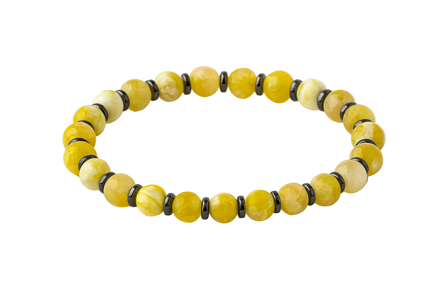 Gelber Jaspis & Hämatit – Armband der Lebensenergie