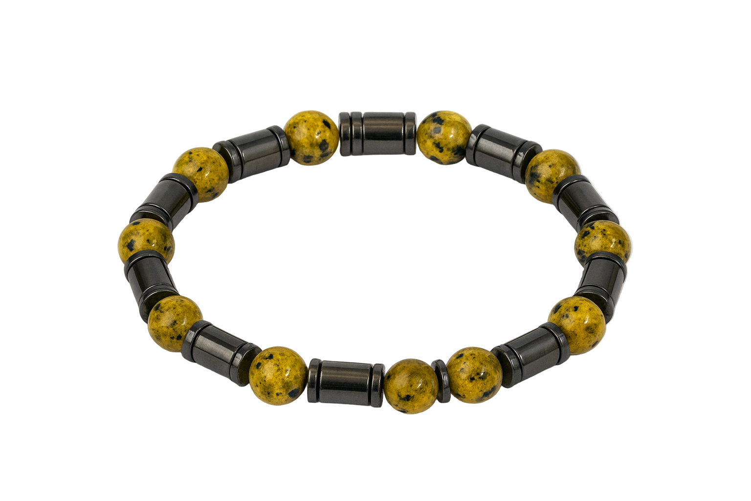 Gelber Jaspis & Hämatit – Armband der Klarheit