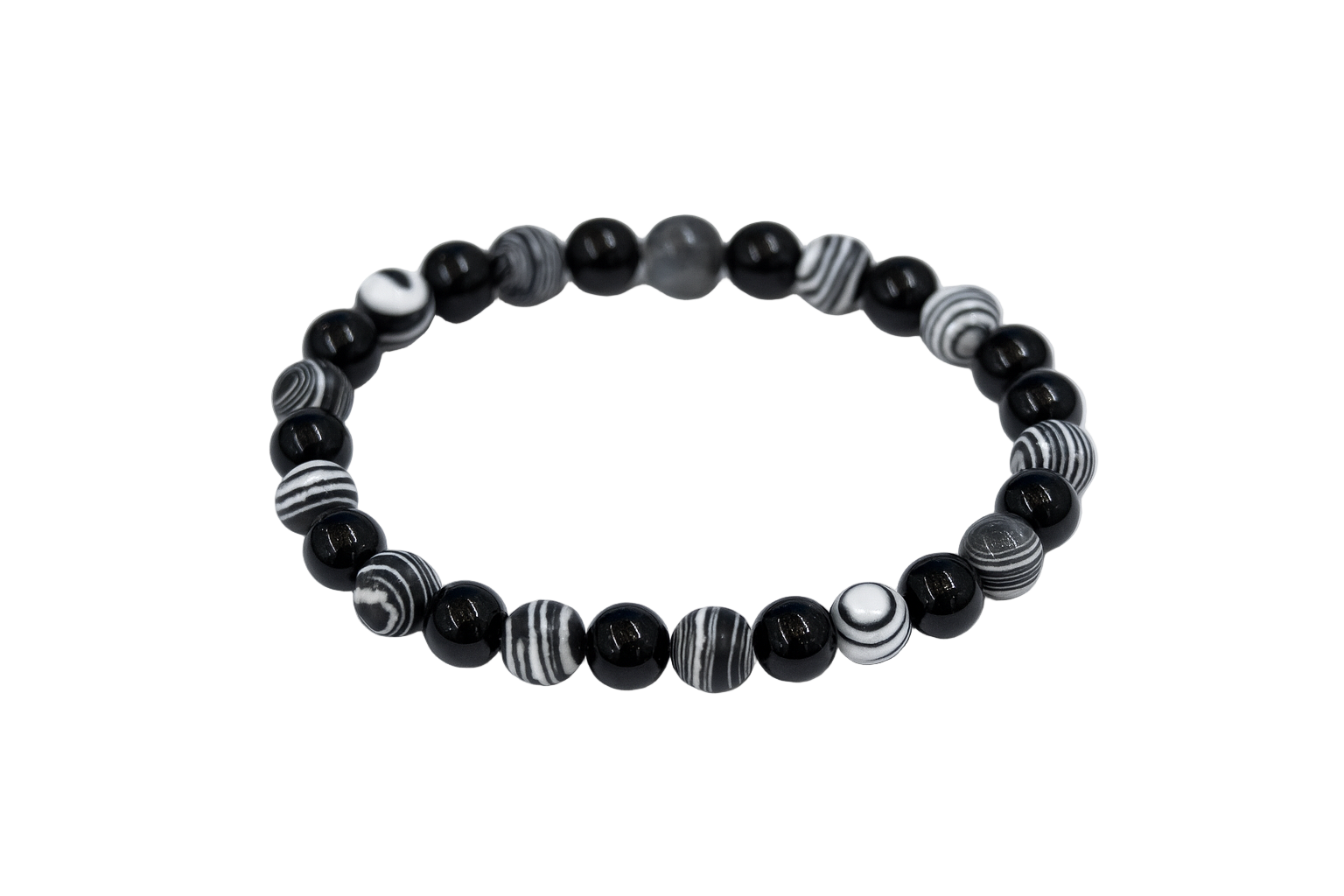 Zebra-Jaspis & Onyx – Armband der Balance