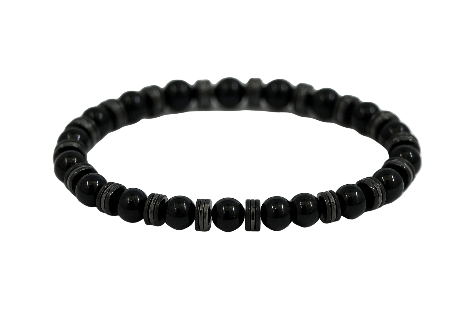 Onyx & Hämatit – Armband der Stärke